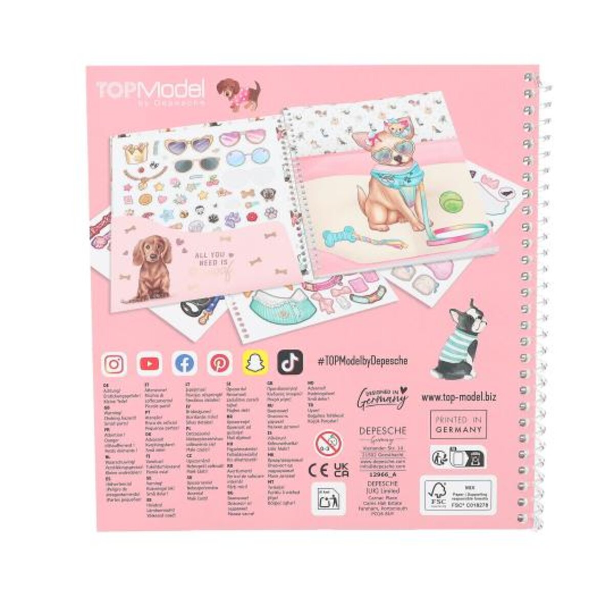 Depesche TOPModel Dress Me Up Stickerbuch DOGGY