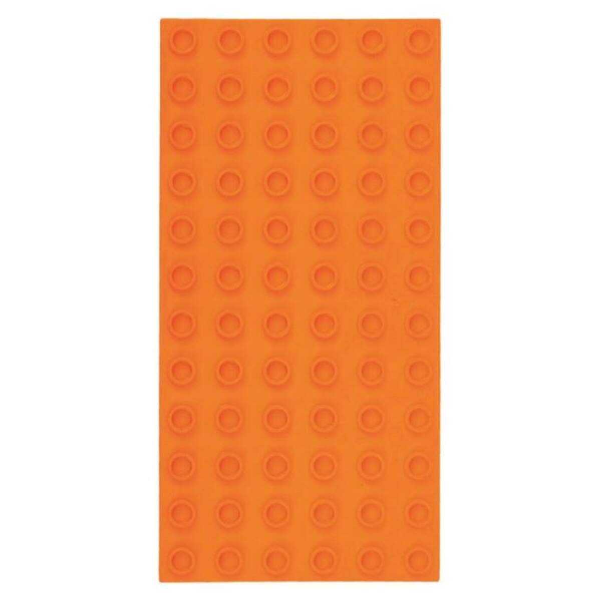 Big Briks Grundplatten 2 Stück, je ca. 10 x 19 cm, 6 x 12 Noppen, orange