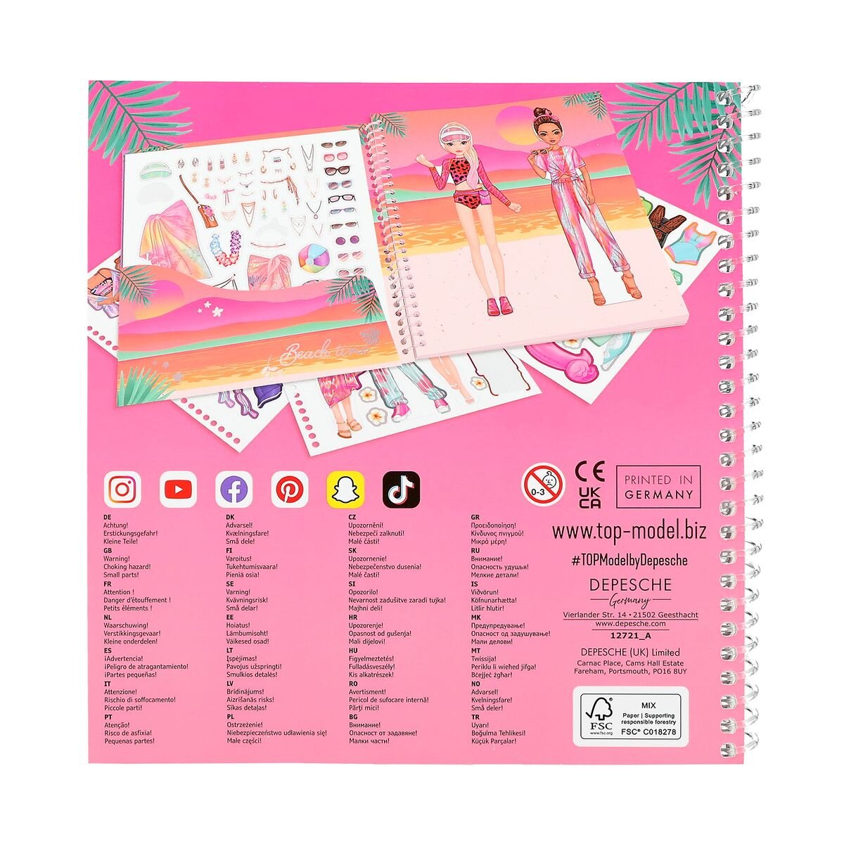 Depesche TOPModel Dress Me Up Stickerbuch HOLIDAY
