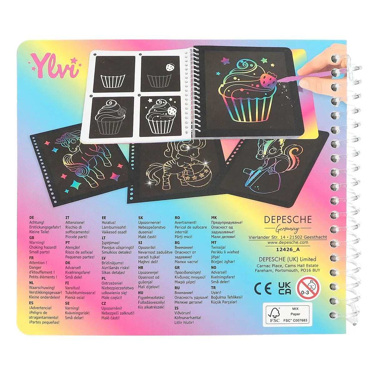 Depesche Ylvi Mini Magic Scratch Book