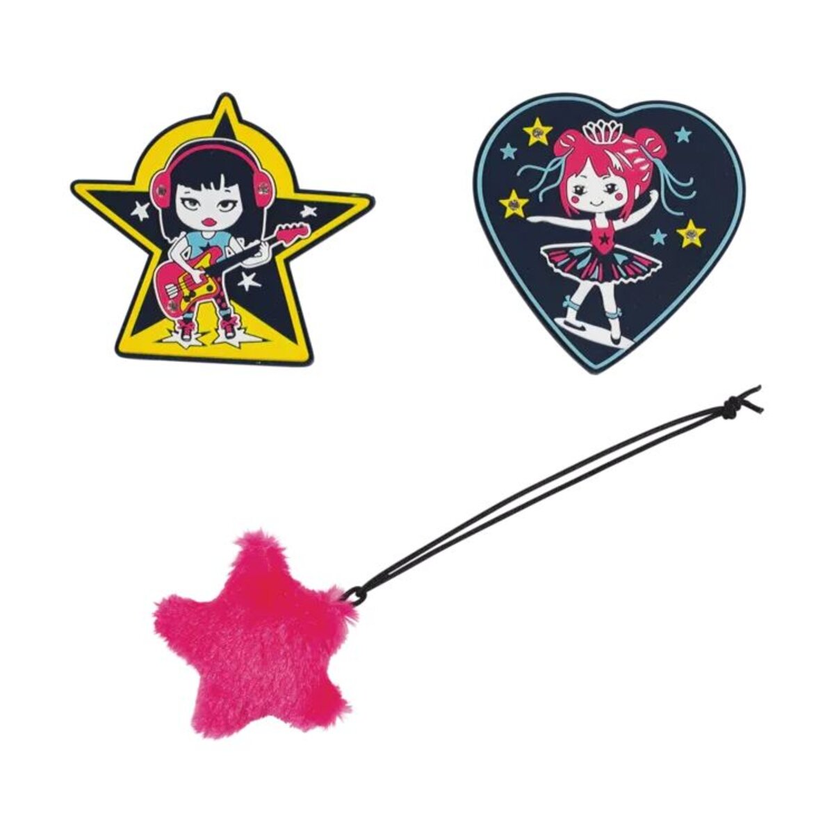 DerDieDas Wechselbuttons 3er Set Neon Star