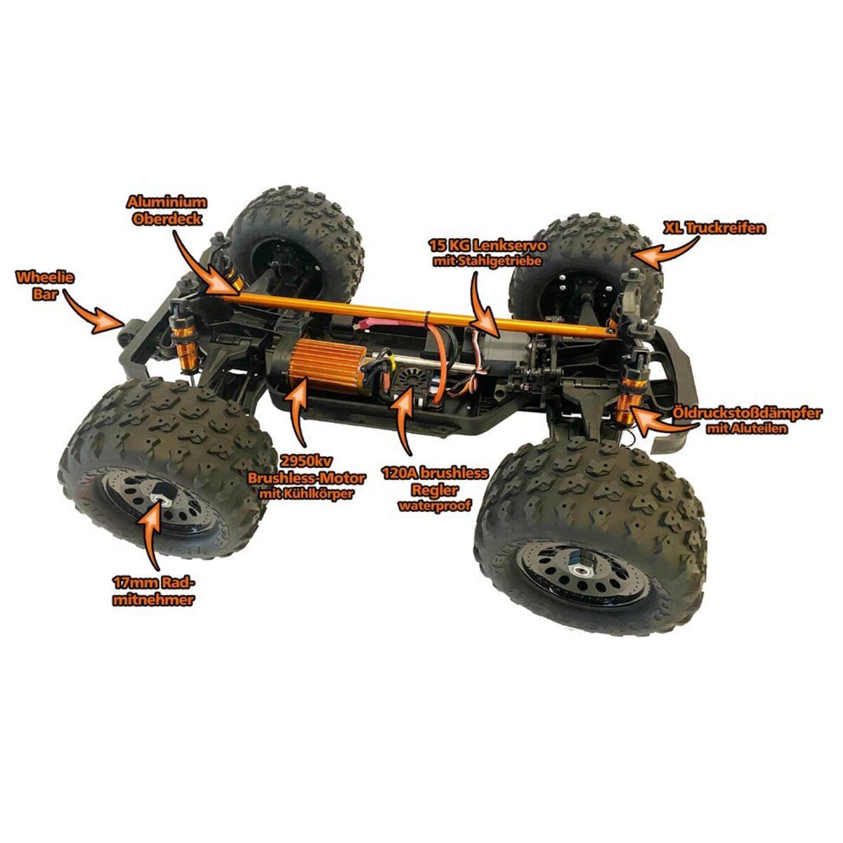 df Models Destructor MT V2 - 1:8 Truck brushless
