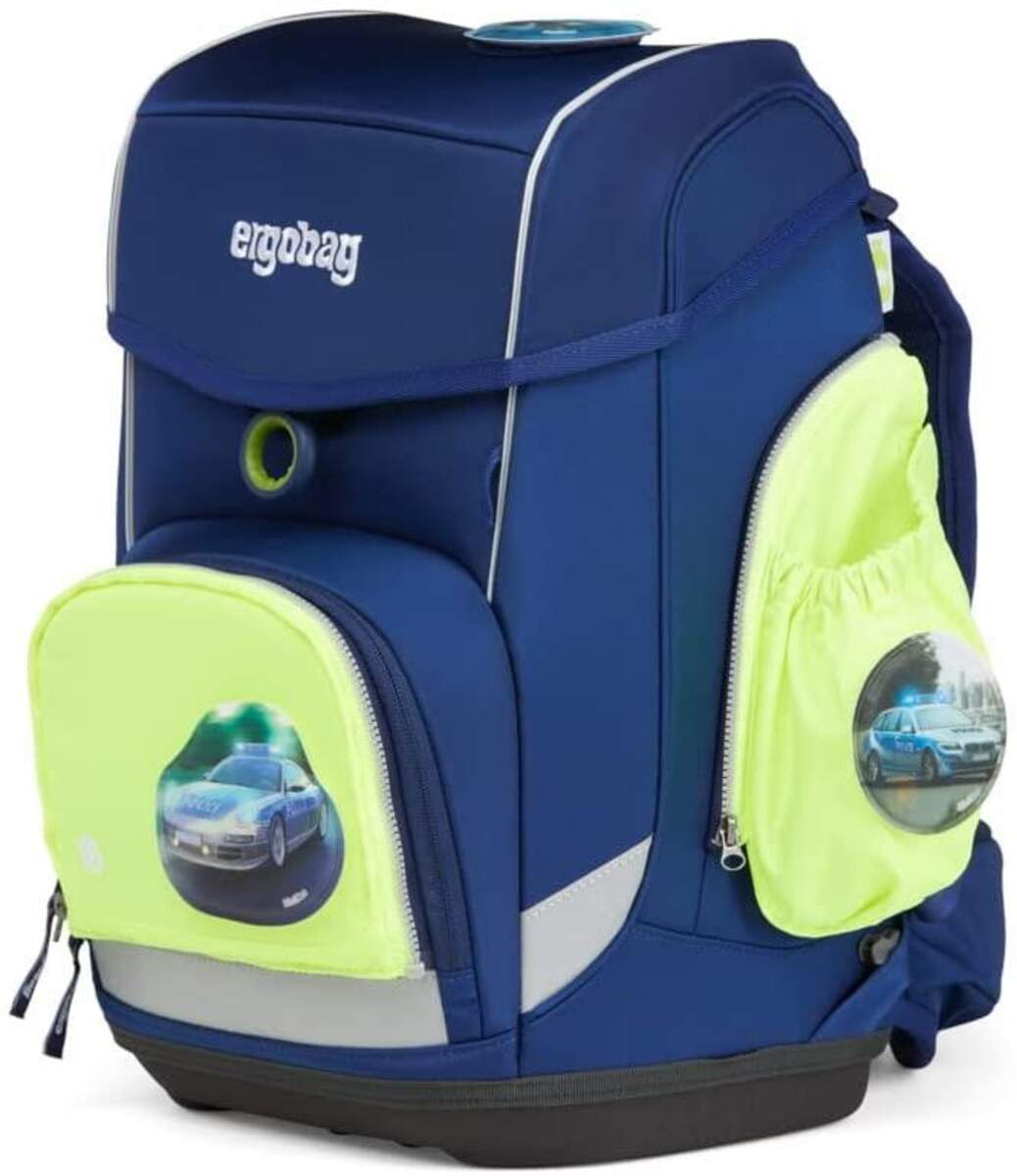 ergobag Fluoreszierendes LED Seitentaschen-Set Gelb, 3-teilig