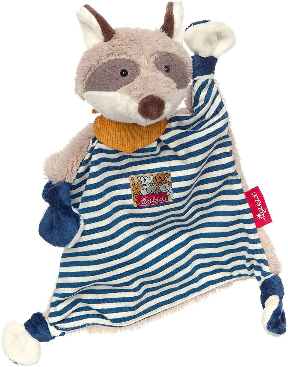 Sigikid Schnuffeltuch Waschbär blau