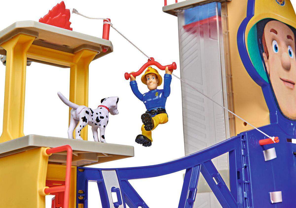 Simba Feuerwehrmann Sam Mega Feuerwehrstation XXL, mit Licht und Sound
