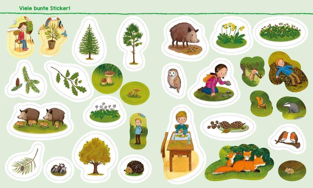 Tessloff WAS IST WAS Kindergarten. Im Wald: Malen, Rätseln, Stickern