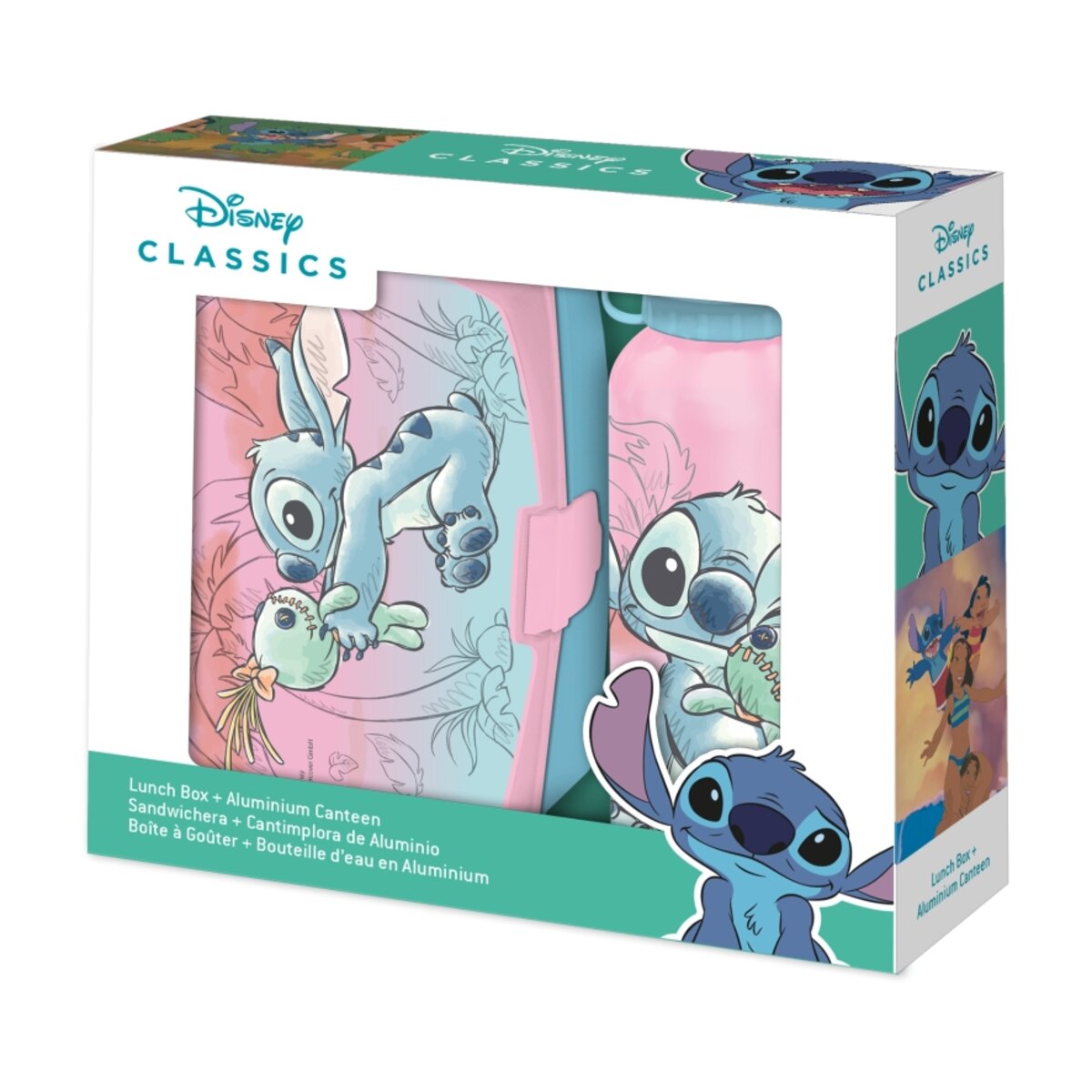 Brotdose und Trinkflasche Disney Lilo & Stitch 500ml Pausen-Set