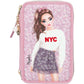 Depesche TOPModel 3-Fach Federtasche CITY FLOWERS