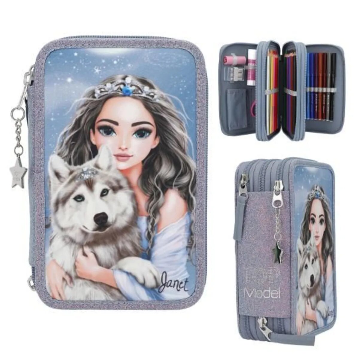 Depesche TOPModel 3 Fach Federtasche WOLF