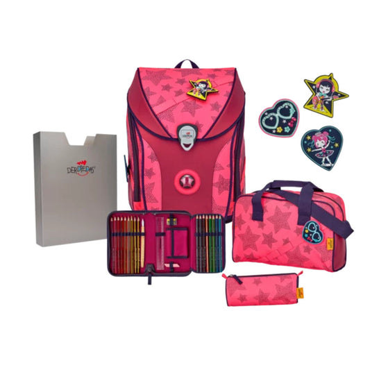 DerDieDas ErgoFlex MAX Schulranzen-Set Exklusiv Superflash Neon Star