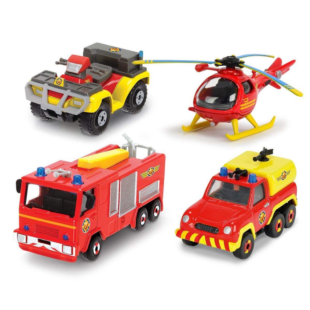 Dickie Toys Feuerwehrmann Sam 4 Pack, 1 Set, 3-fach sortiert