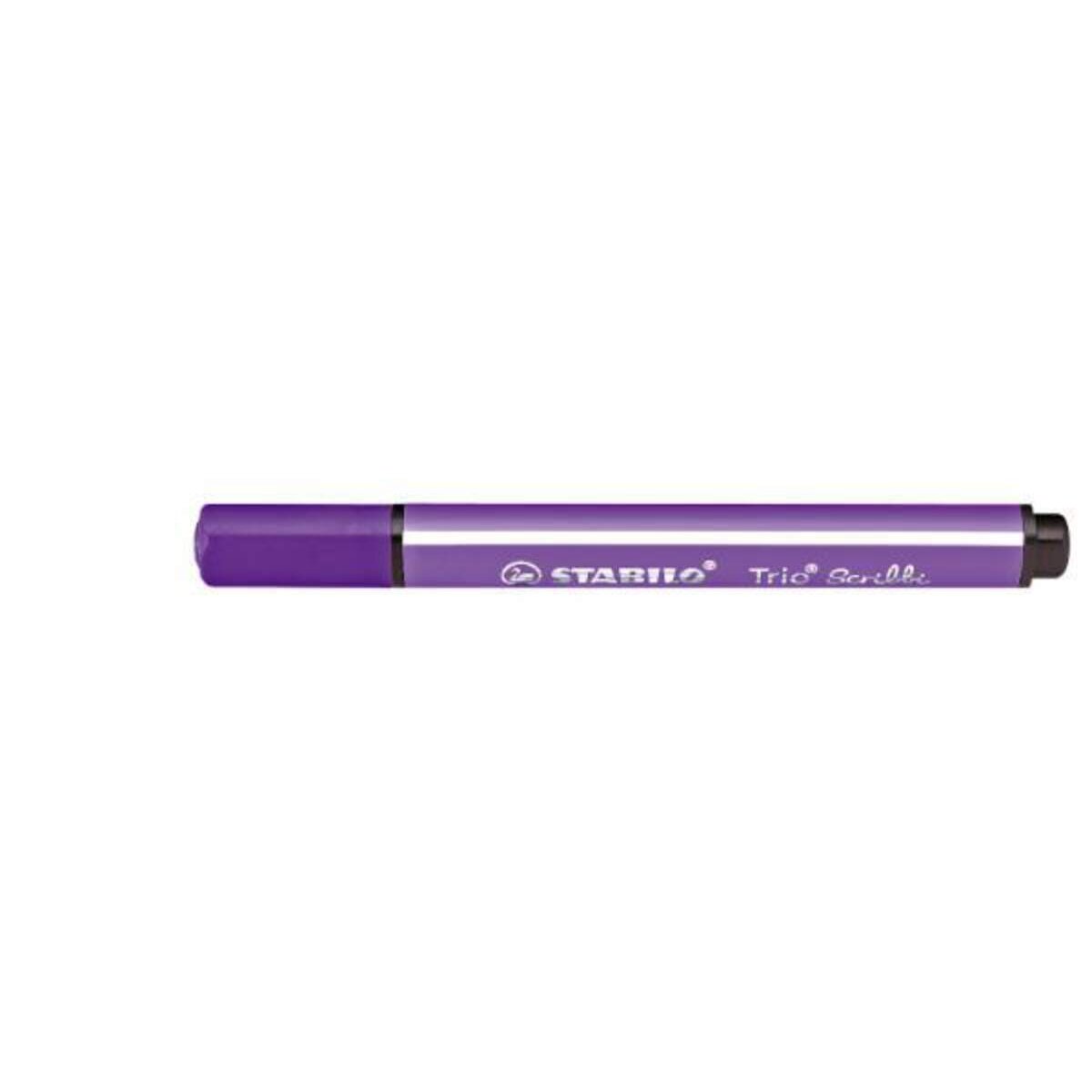 Gefederter Dreikant-Filzstift - STABILO Trio Scribbi - Einzelstift - violett