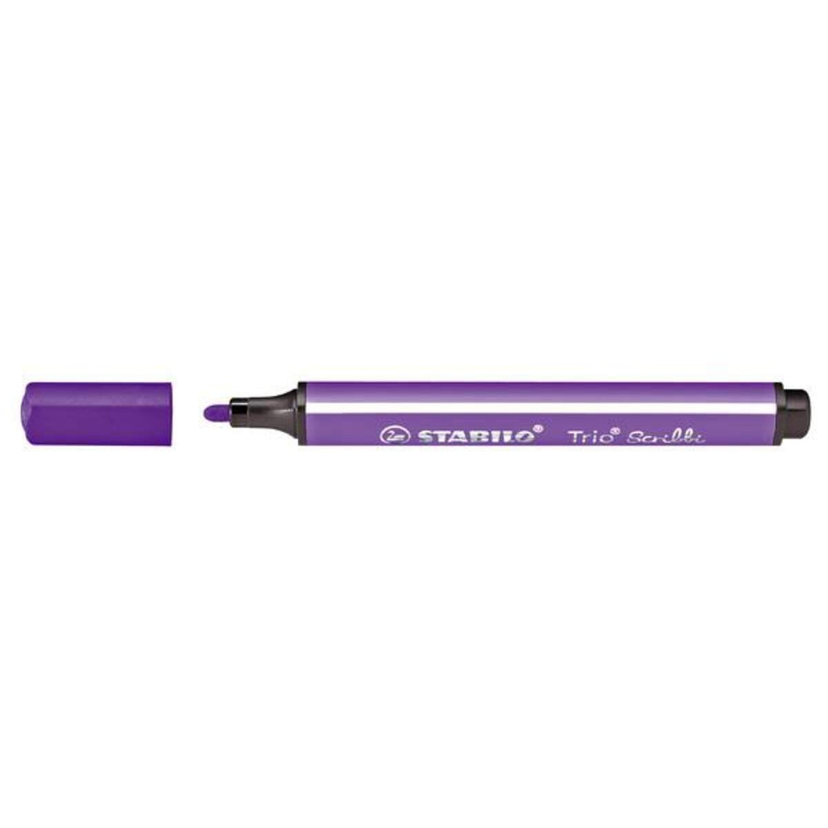 Gefederter Dreikant-Filzstift - STABILO Trio Scribbi - Einzelstift - violett