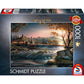 Schmidt Spiele Puzzle - Terry Redlin: Lichter in der Wildnis, 1000 Teile
