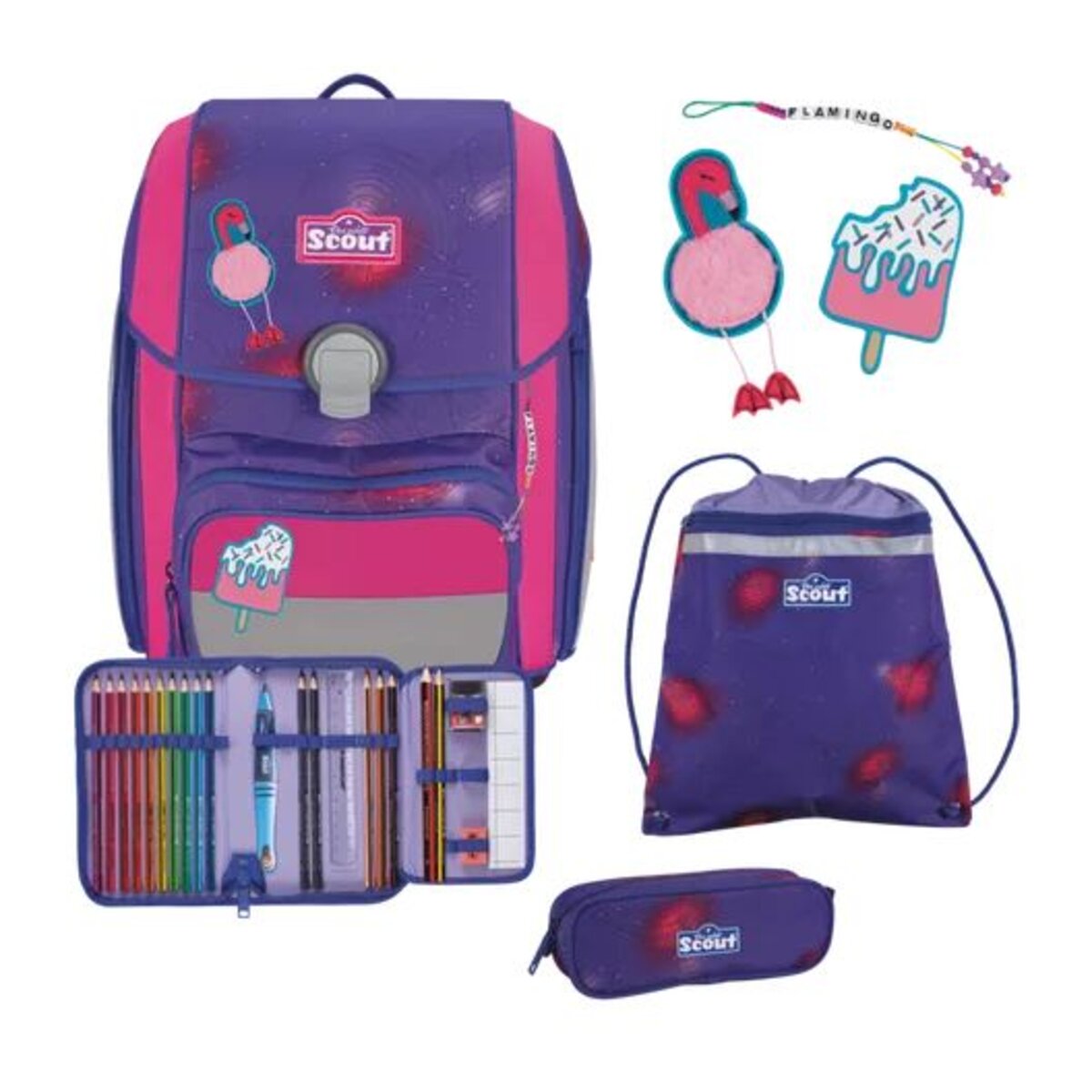 Scout Schulranzen-Set Genius DIN Summer