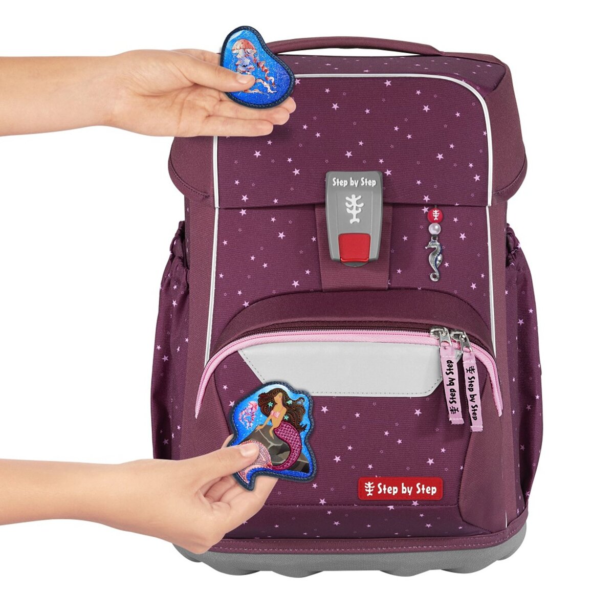 Step by Step BASIS Schulranzen-Set „Berry Stars“, 4-teilig