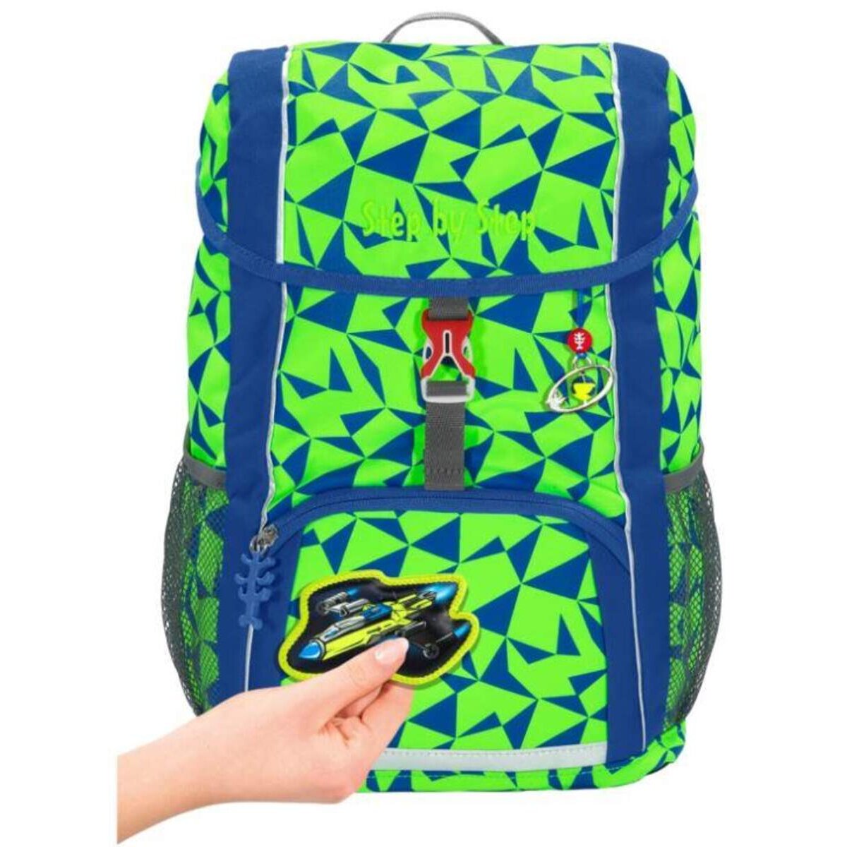 Step by Step Rucksack-Set KID NEON, "Star Catcher", mit Sitzkissen