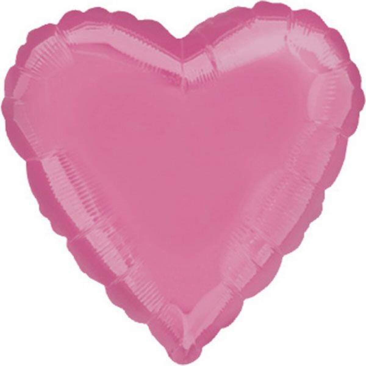 amscan Folienballon Herz, helles Bubble Gum pink