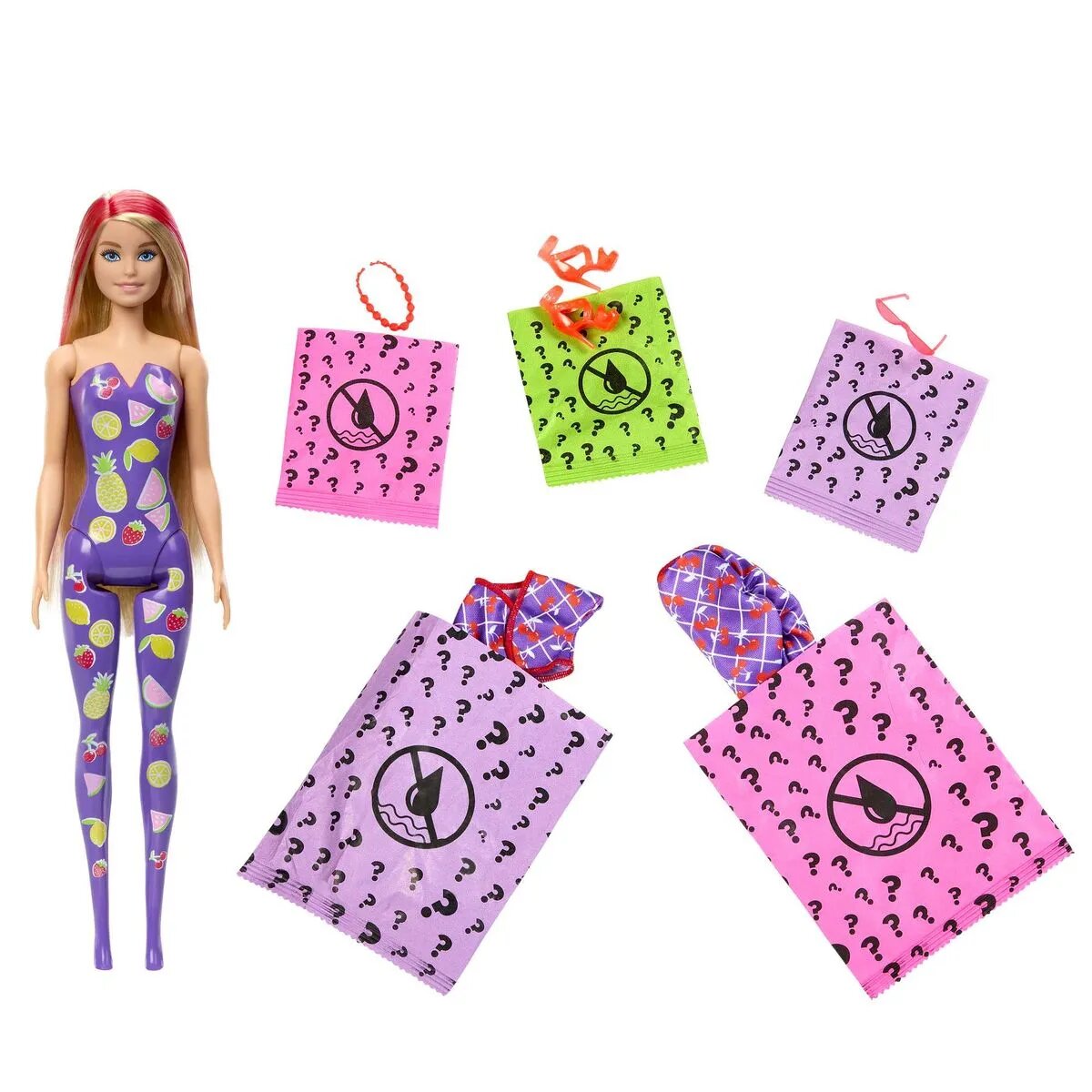 Barbie Color Reveal Sweet Fruit Puppensortiment, 1 Packung