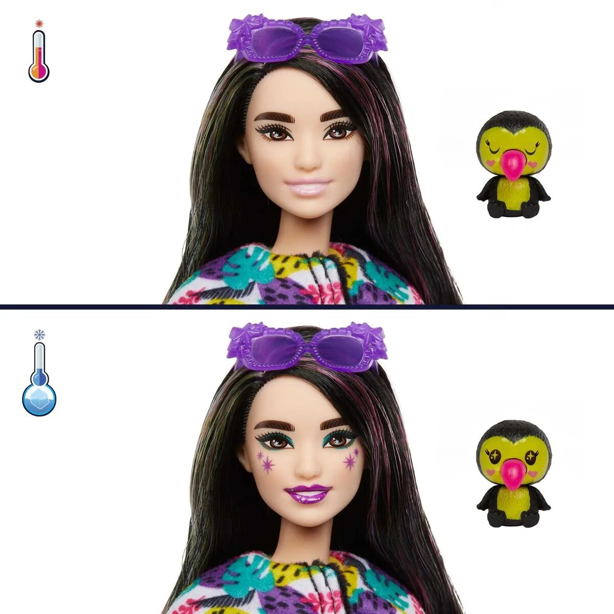 Barbie Cutie Reveal Dschungel Serie Puppe - Tukan