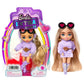 Barbie Extra Minis-Puppen Sortiment (ca. 14 cm) mit Moden, Accessoires und Puppenständer, 1 Stück, 4-fach sortiert
