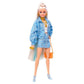 Barbie Extra Puppe (blond) mit hellblauem Rock & Jacke, Hund & Zubehör
