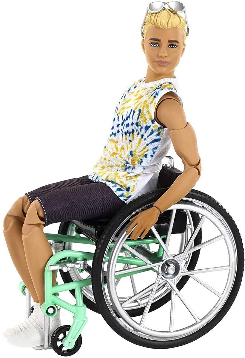Barbie Fashionistas Ken Puppe (blond) mit Rollstuhl, Anziehpuppe
