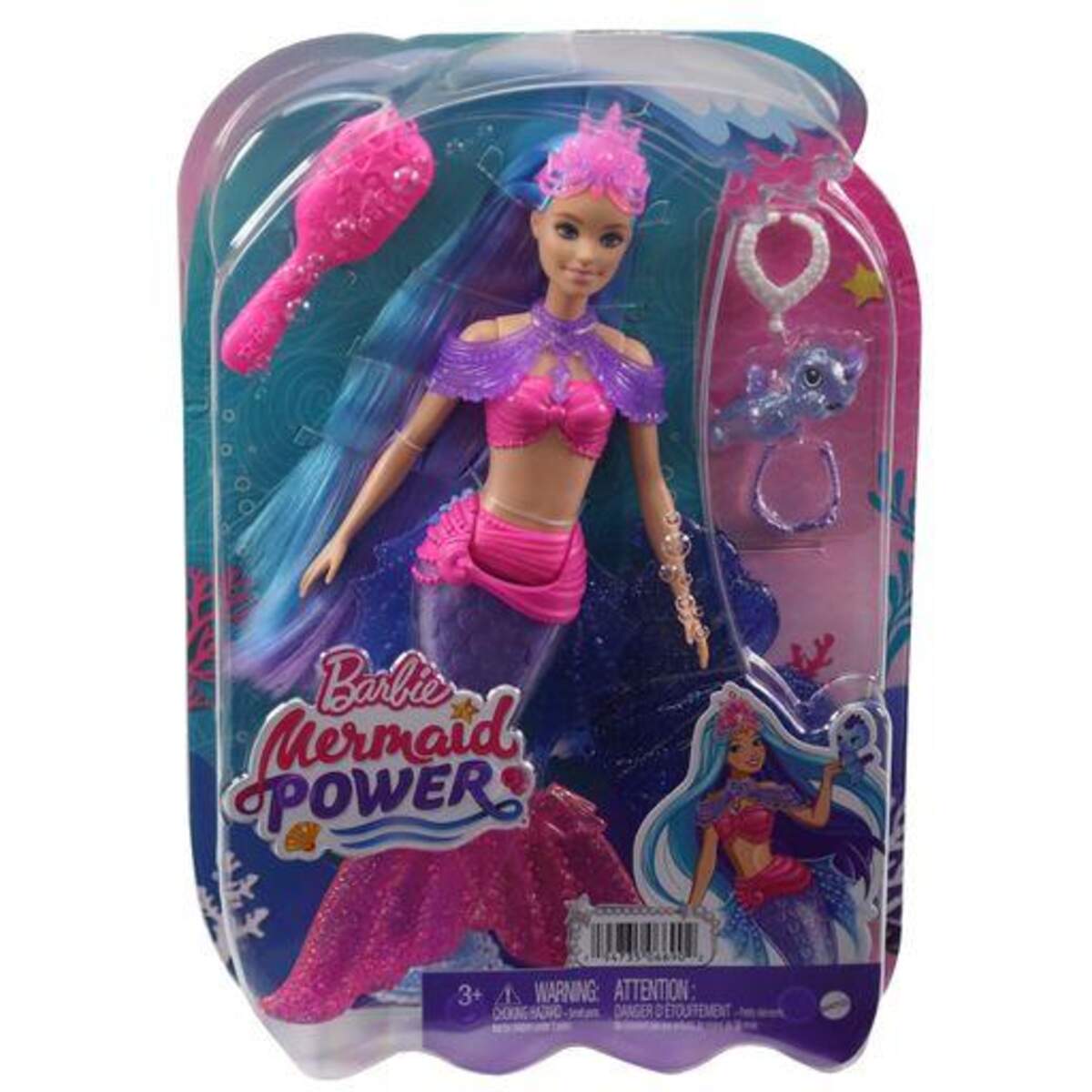 Barbie "Meerjungfrauen Power" Malibu Puppe (blaue Haare) mit Zubehör