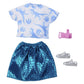 Barbie Moden Sortiment mit Puppenkleidern, 1 Outfit & Zubehörteile, 1 Set, 8-fach sortiert