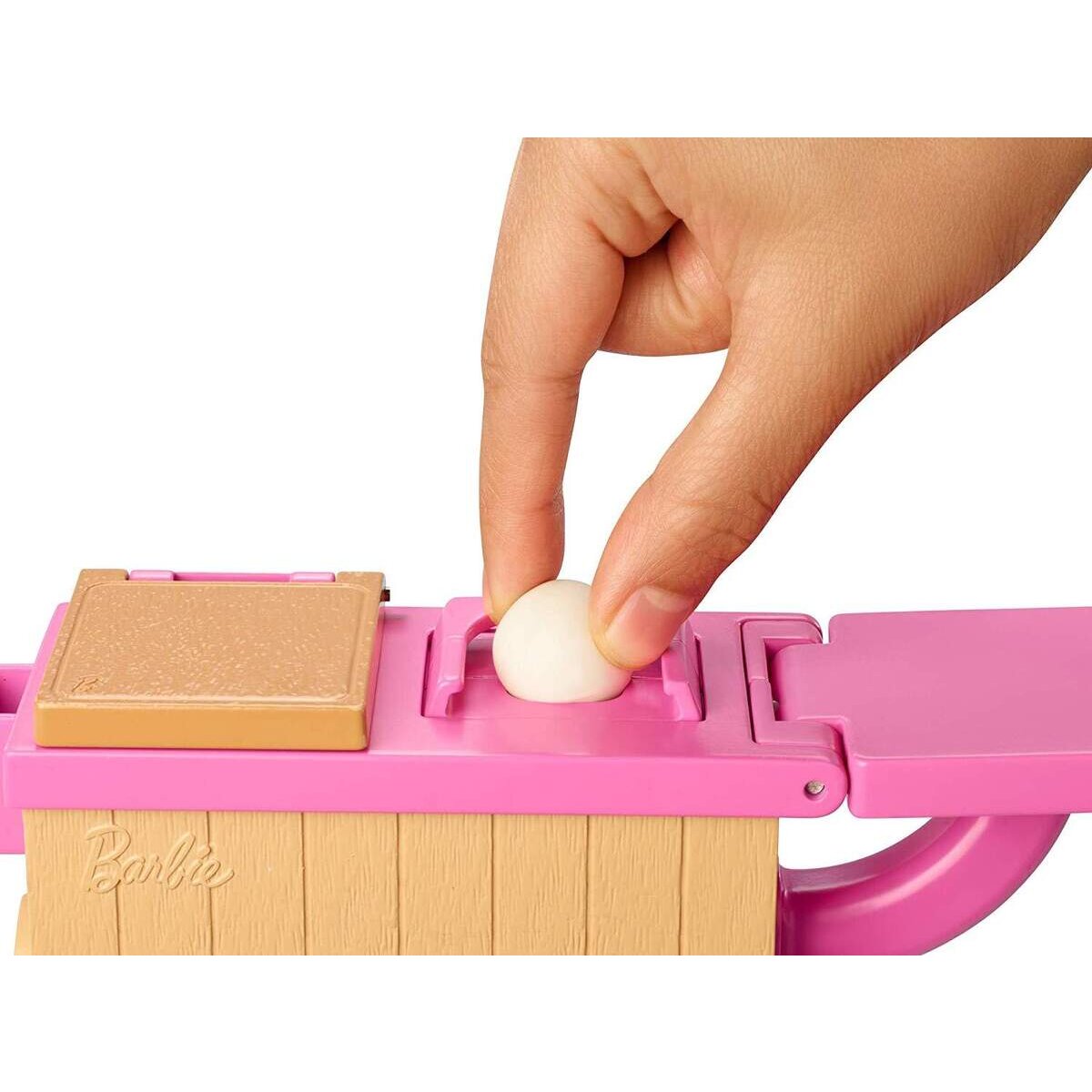 Barbie Pasta-Spielset mit Puppe (blond), Anziehpuppe, Barbie Küche mit Knete