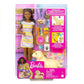 Barbie Puppe (brünett) mit Hund & Welpen, Set inkl. Zubehör