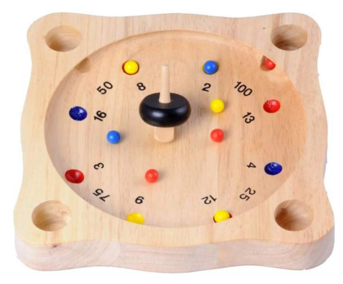 Carl Weible Tiroler Roulette Holz ca. 22x22cm