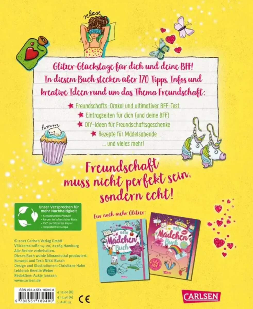 Carlsen Verlag Dein Mädchenbuch: Freundschaft von Nikki Busch, Christiane Hahn