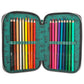 Depesche Dino World 3-Fach Federtasche LED grau