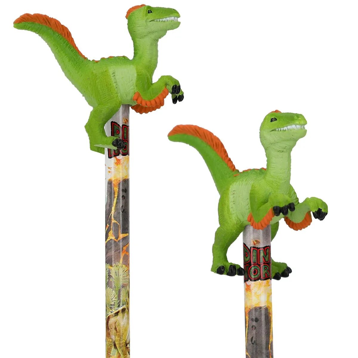 Depesche Dino World Bleistift Mit Dino-Topper, 1 Stück, 3-fach sortiert
