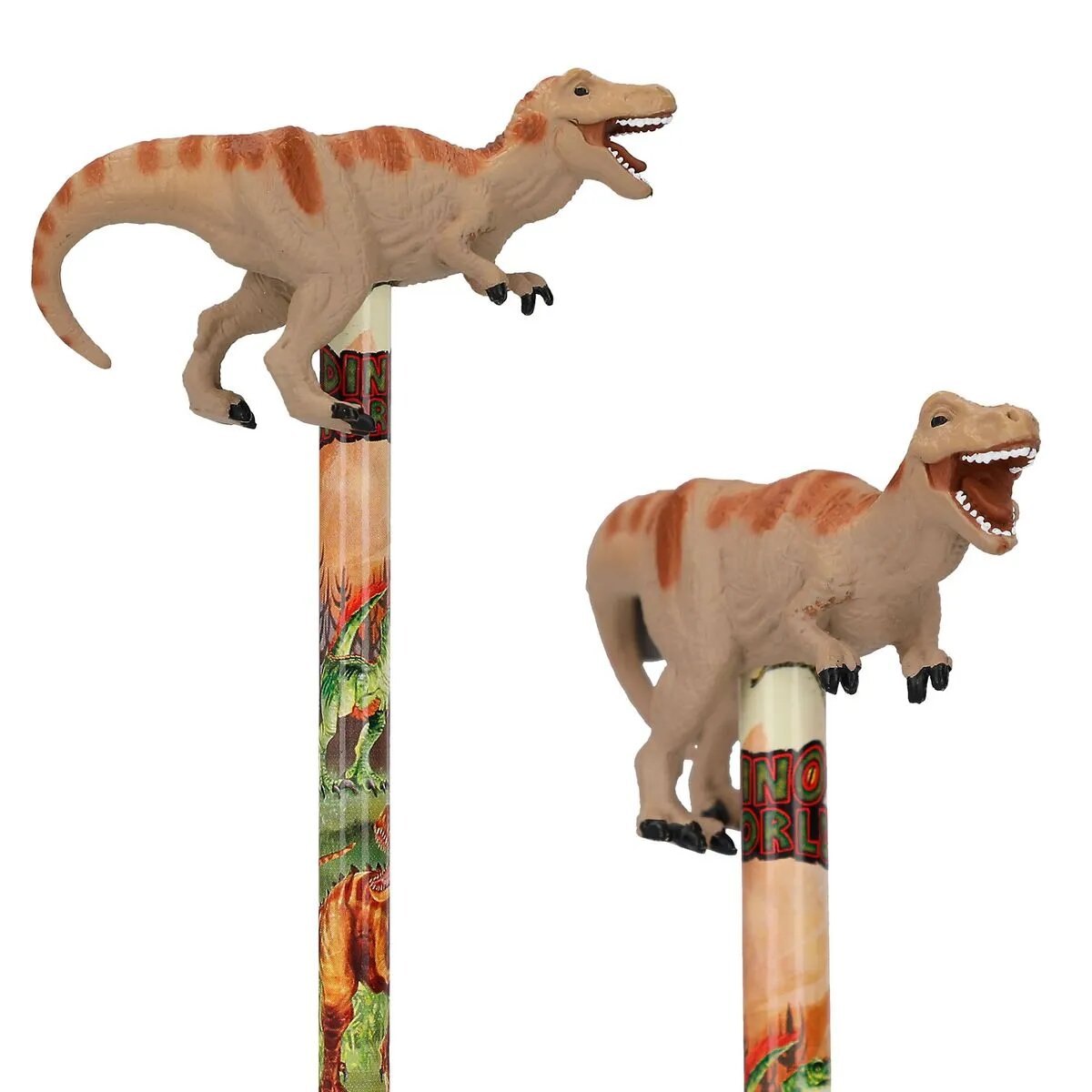 Depesche Dino World Bleistift Mit Dino-Topper, 1 Stück, 3-fach sortiert