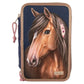 Depesche Miss Melody 3 Fach Federtasche Mit Stepp NIGHT HORSES