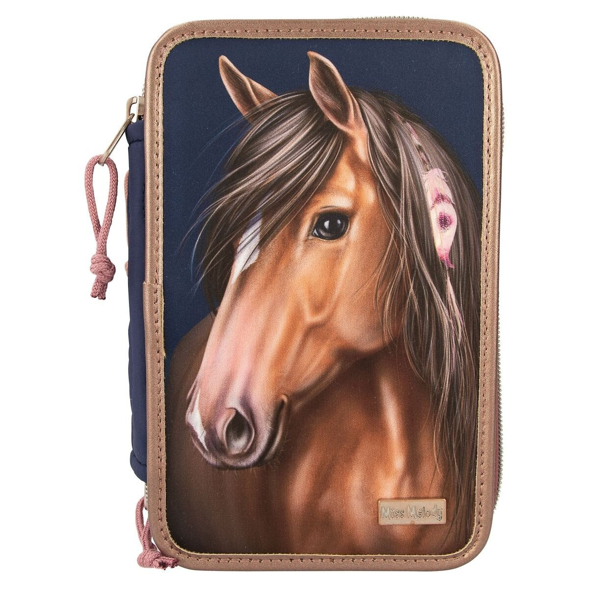 Depesche Miss Melody 3 Fach Federtasche Mit Stepp NIGHT HORSES