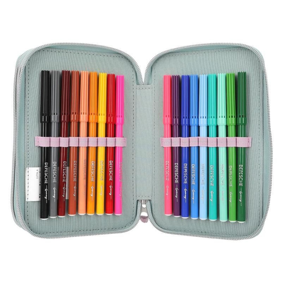 Depesche Miss Melody 3 Fach Federtasche LED Herzen