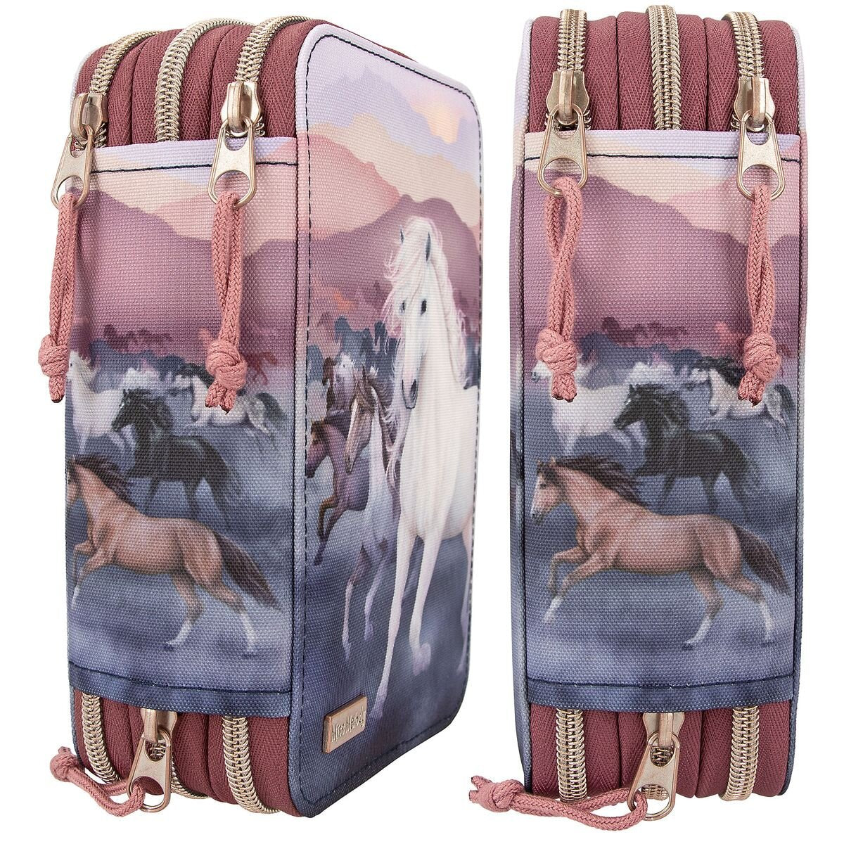 Depesche Miss Melody 3 Fach Federtasche NIGHT HORSES