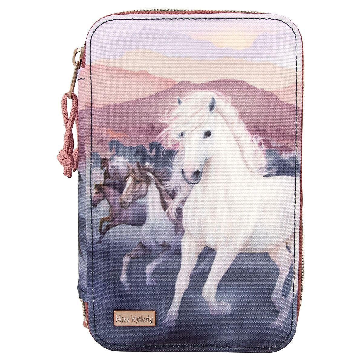 Depesche Miss Melody 3 Fach Federtasche NIGHT HORSES