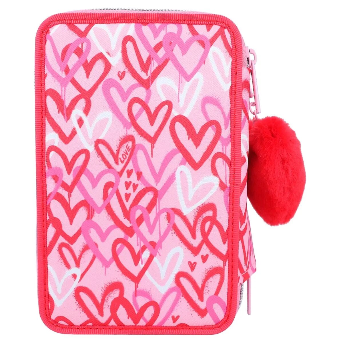 Depesche TOPModel 3-Fach Federtasche ONE LOVE mit Glitzer