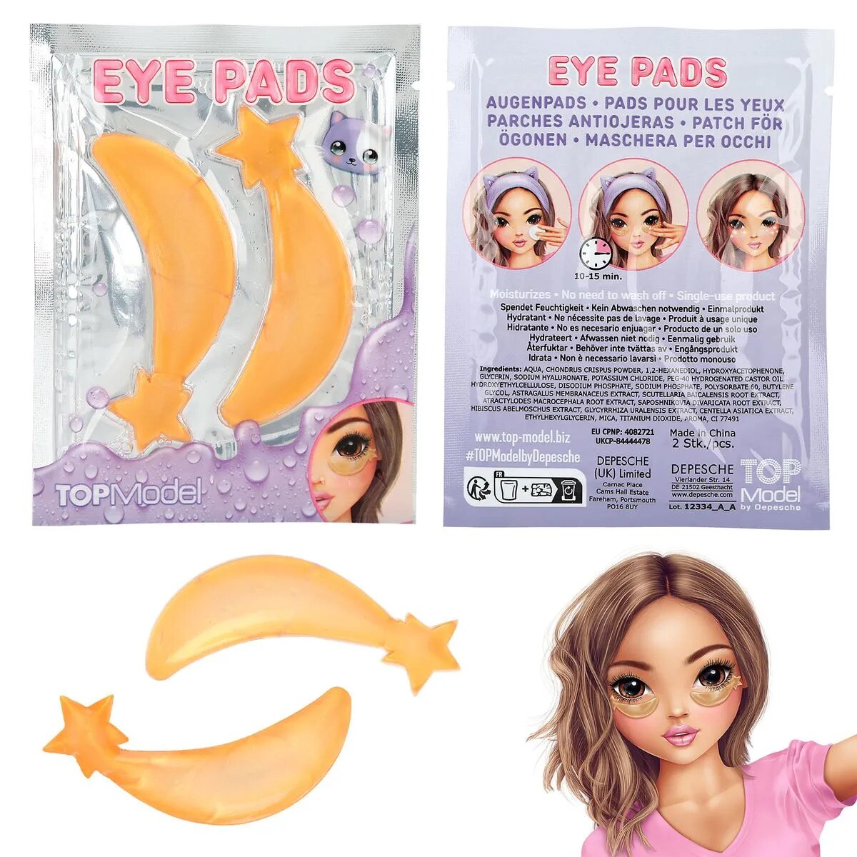 Depesche TOPModel Augenpads BEAUTY and ME, 1 Stück, 3-fach sortiert