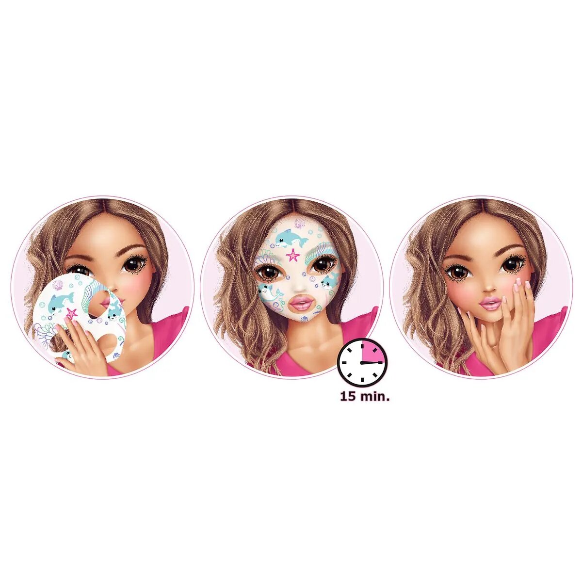 Depesche TOPModel Tuchmaske BEAUTY and ME, 1 Stück, 3-Fach sortiert