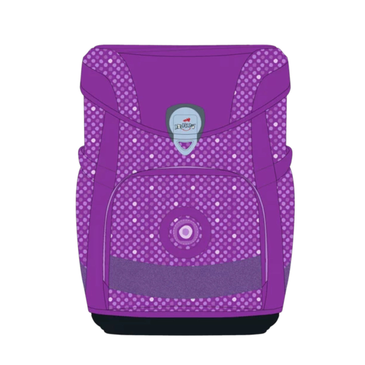 DerDieDas ErgoFlex Easy Schulranzen-Set Purple Dots