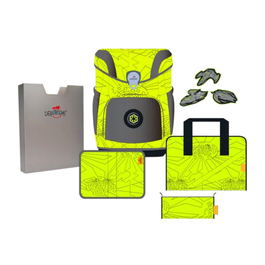 DerDieDas ErgoFlex Easy Schulranzen-Set Exklusiv Superflash Neon Fighter