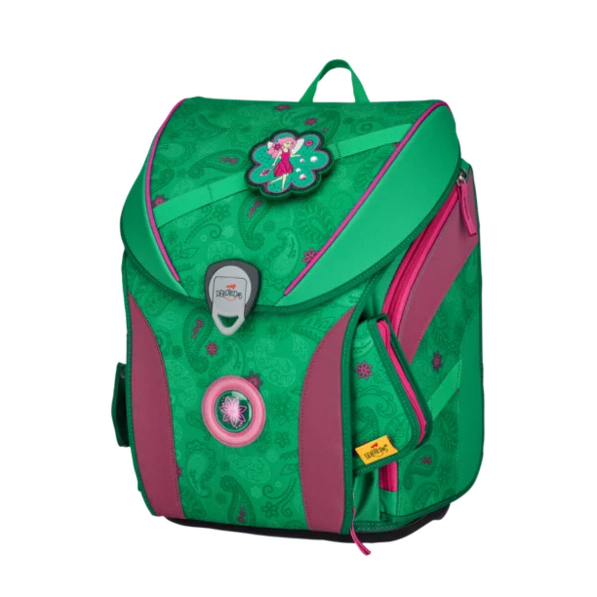 DerDieDas ErgoFlex MAX Schulranzen-Set Exklusiv LED Paisley Green