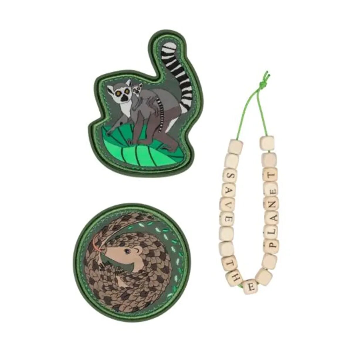 DerDieDas Schulranzen-Set ErgoFlex Easy Exklusiv ECO Green Planet, 5-teilig