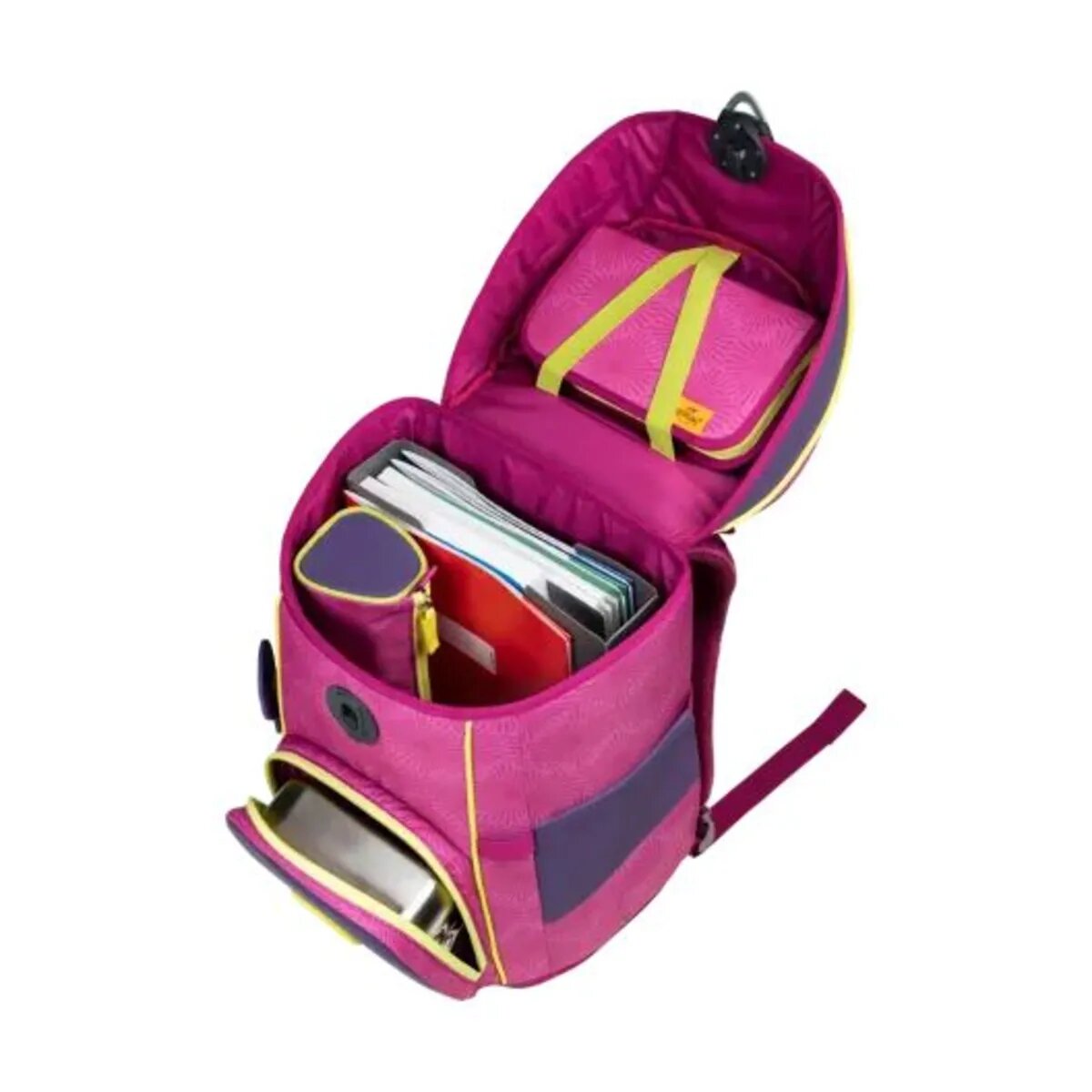 DerDieDas Schulranzen-Set ErgoFlex Easy Exklusiv Superflash Pink Mermaid, 5-teilig
