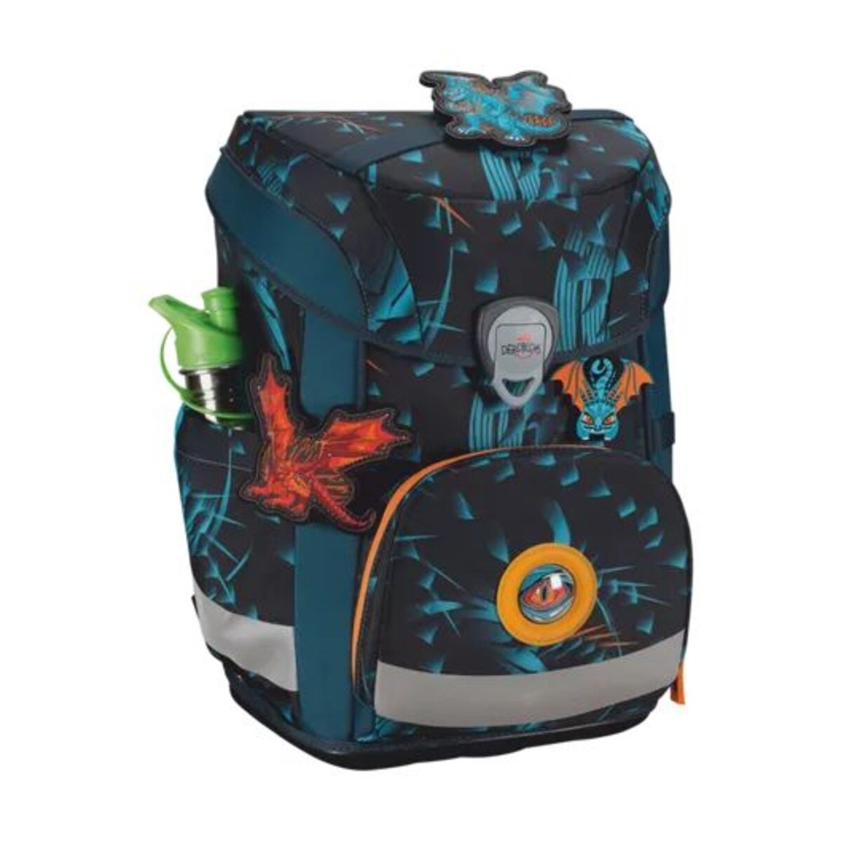 DerDieDas Schulranzen-Set ErgoFlex Easy Exklusiv LED Dragon Moon